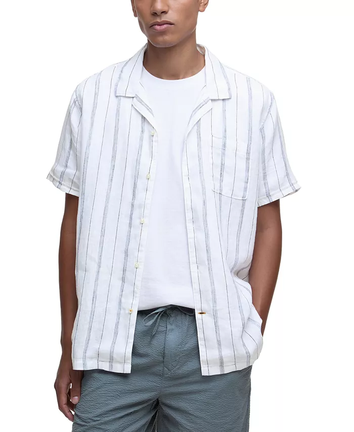 Мужская полосатая рубашка с коротким рукавом Garnock на пуговицах Barbour, белый
Мужская полосатая рубашка с коротким рукавом Garnock на пуговицах Barbour, белый