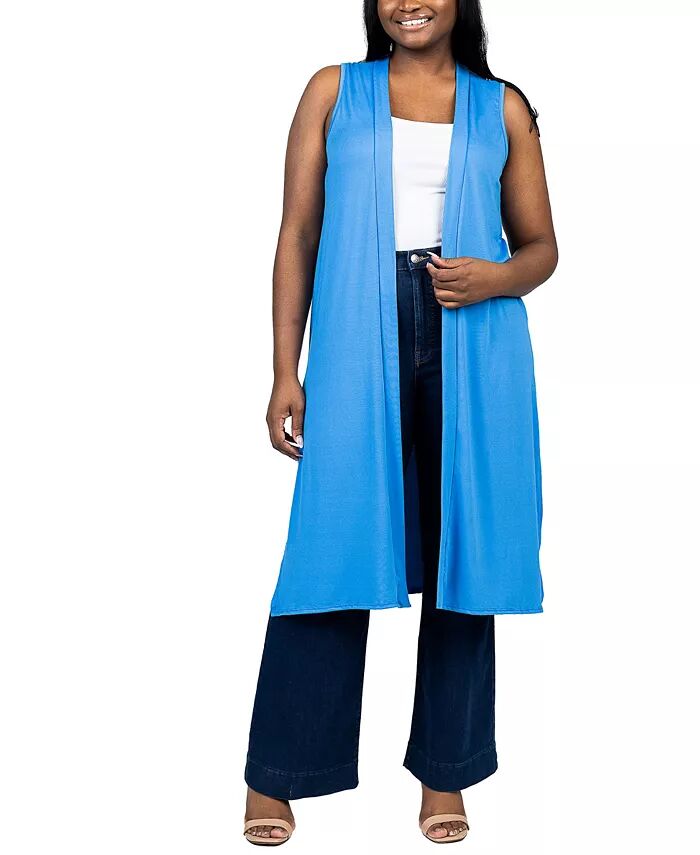 Асимметричный свитер-кардиган с открытым передом больших размеров 24seven Comfort Apparel, синий
Асимметричный свитер-кардиган с открытым передом больших размеров 24seven Comfort Apparel, синий