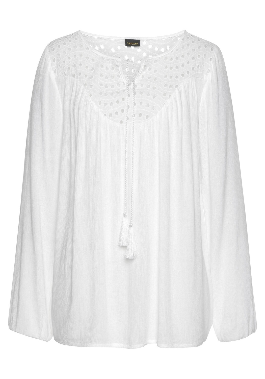 Блуза LASCANA Crepe, белый
Блуза LASCANA Crepe, белый