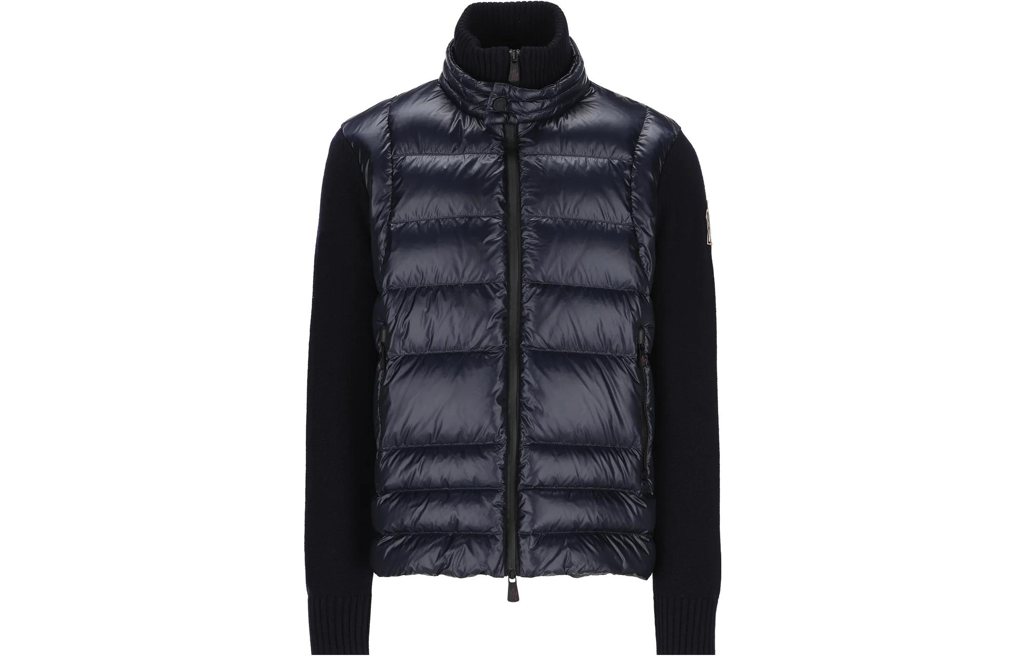Moncler Grenoble Утеплённая пуховая вязаная куртка, Marine Blue 
Moncler Grenoble Утеплённая пуховая вязаная куртка, Marine Blue