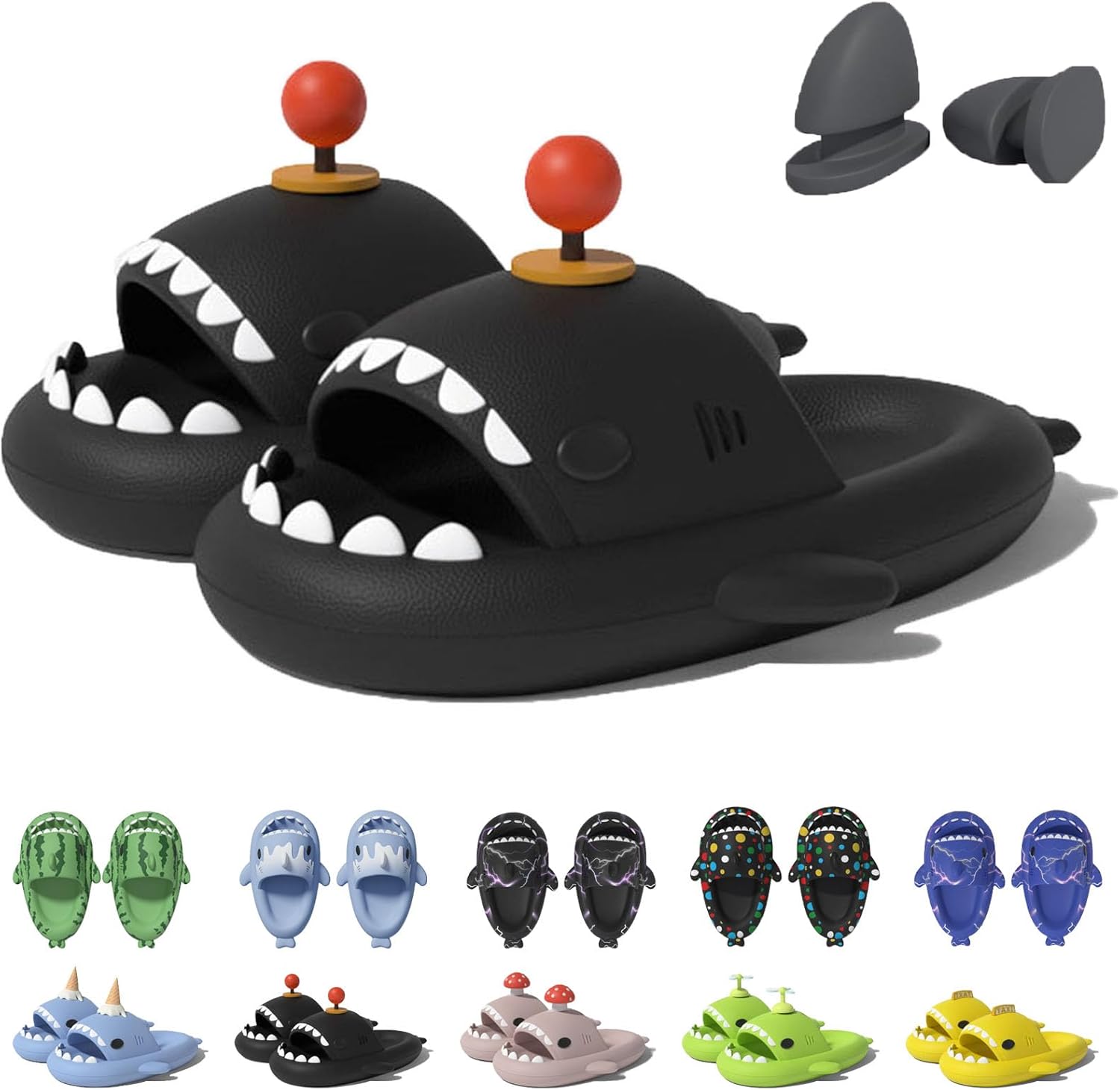 Шлепанцы в форме акулы в рожке мороженого Jfxgjuv, черный
Шлепанцы в форме акулы в рожке мороженого Jfxgjuv, черный