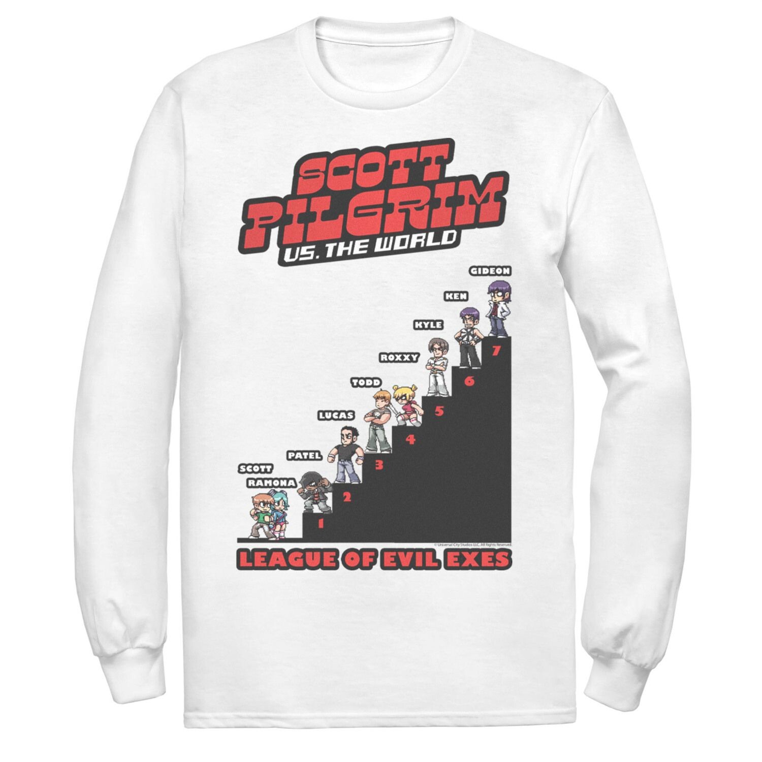 Мужчины Скотт Пилигрим Vs. Футболка World League Of Evil Exes Licensed Character
Мужчины Скотт Пилигрим Vs. Футболка World League Of Evil Exes Licensed Character