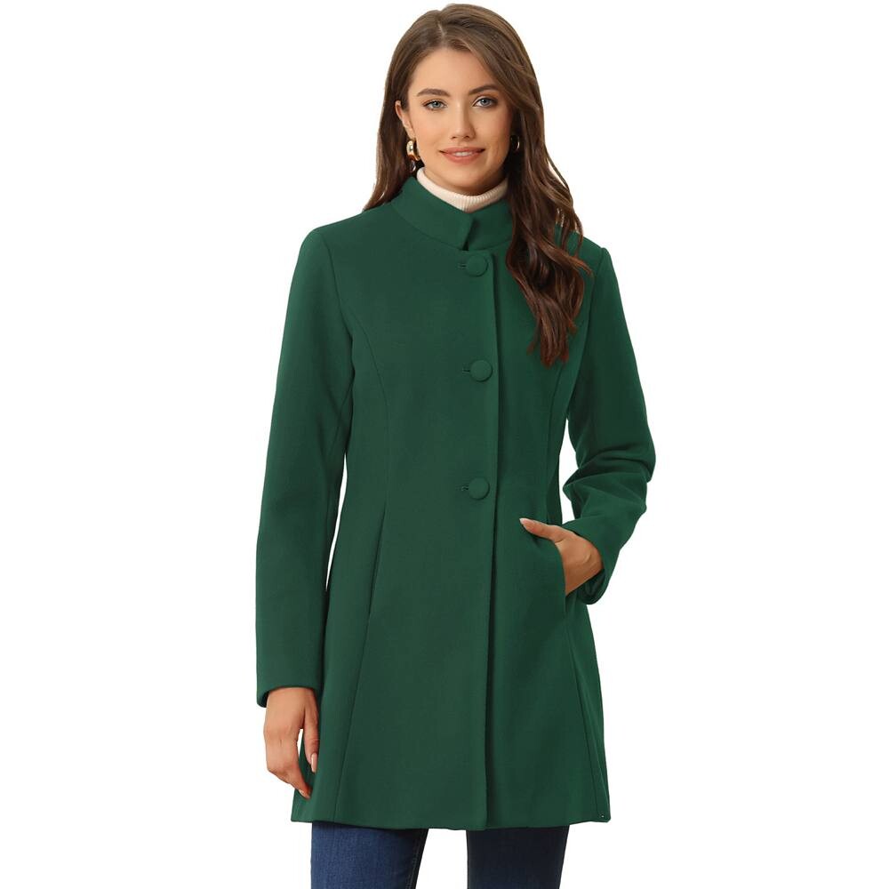 Женское зимнее однобортное длинное пальто с воротником-стойкой и длинными рукавами ALLEGRA K, цвет Deep Green, Зеленый, Женское зимнее однобортное длинное пальто с воротником-стойкой и длинными рукавами ALLEGRA K, цвет Deep Green 
Женское зимнее однобортное длинное пальто с воротником-стойкой и длинными рукавами ALLEGRA K, цвет Deep Green, Зеленый, Женское зимнее однобортное длинное пальто с воротником-стойкой и длинными рукавами ALLEGRA K, цвет Deep Green