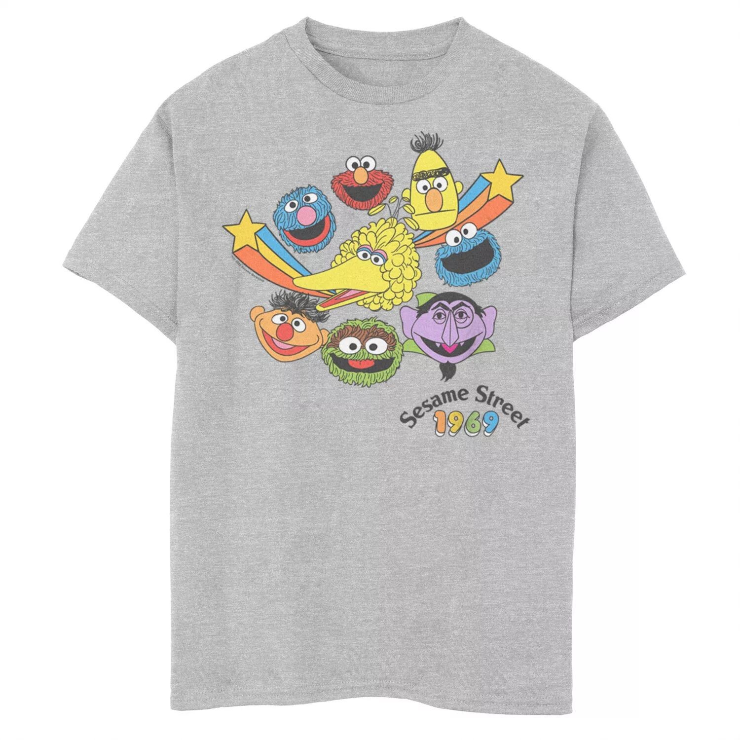 Футболка с изображением голов и звезд 1969 года для мальчиков 8–20 «Улица Сезам» Licensed Character
Футболка с изображением голов и звезд 1969 года для мальчиков 8–20 «Улица Сезам» Licensed Character