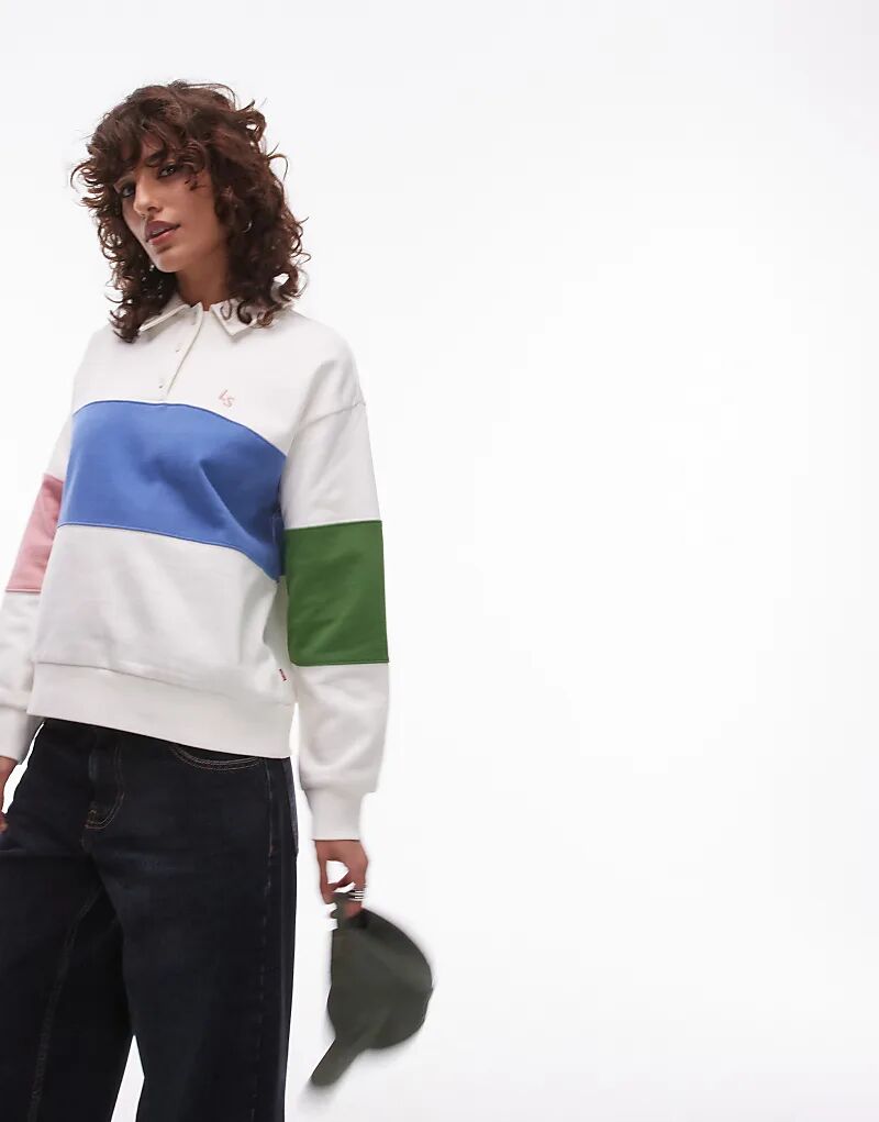 Толстовка для регби с цветным логотипом белого цвета Levi's
Толстовка для регби с цветным логотипом белого цвета Levi's