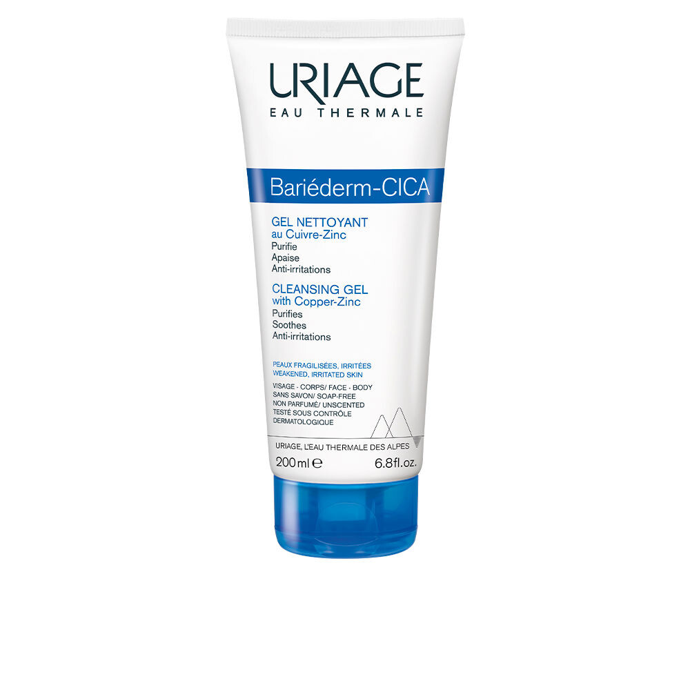 Очищающий гель для лица Bariéderm cleansing cica gel Uriage, 200 мл
Очищающий гель для лица Bariéderm cleansing cica gel Uriage, 200 мл