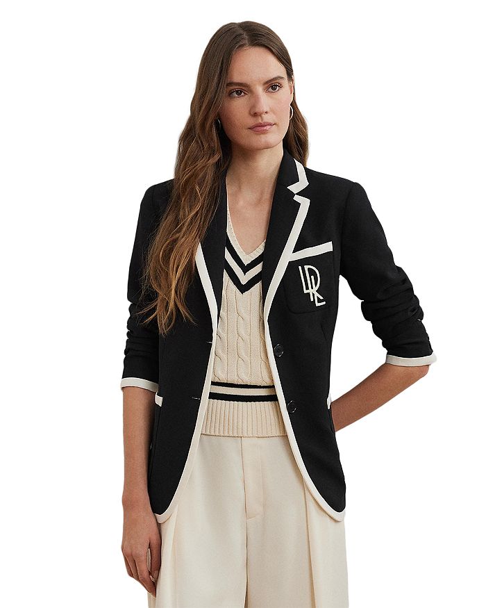 Двухцветный жакет из жоржета Ralph Lauren, черный
Двухцветный жакет из жоржета Ralph Lauren, черный