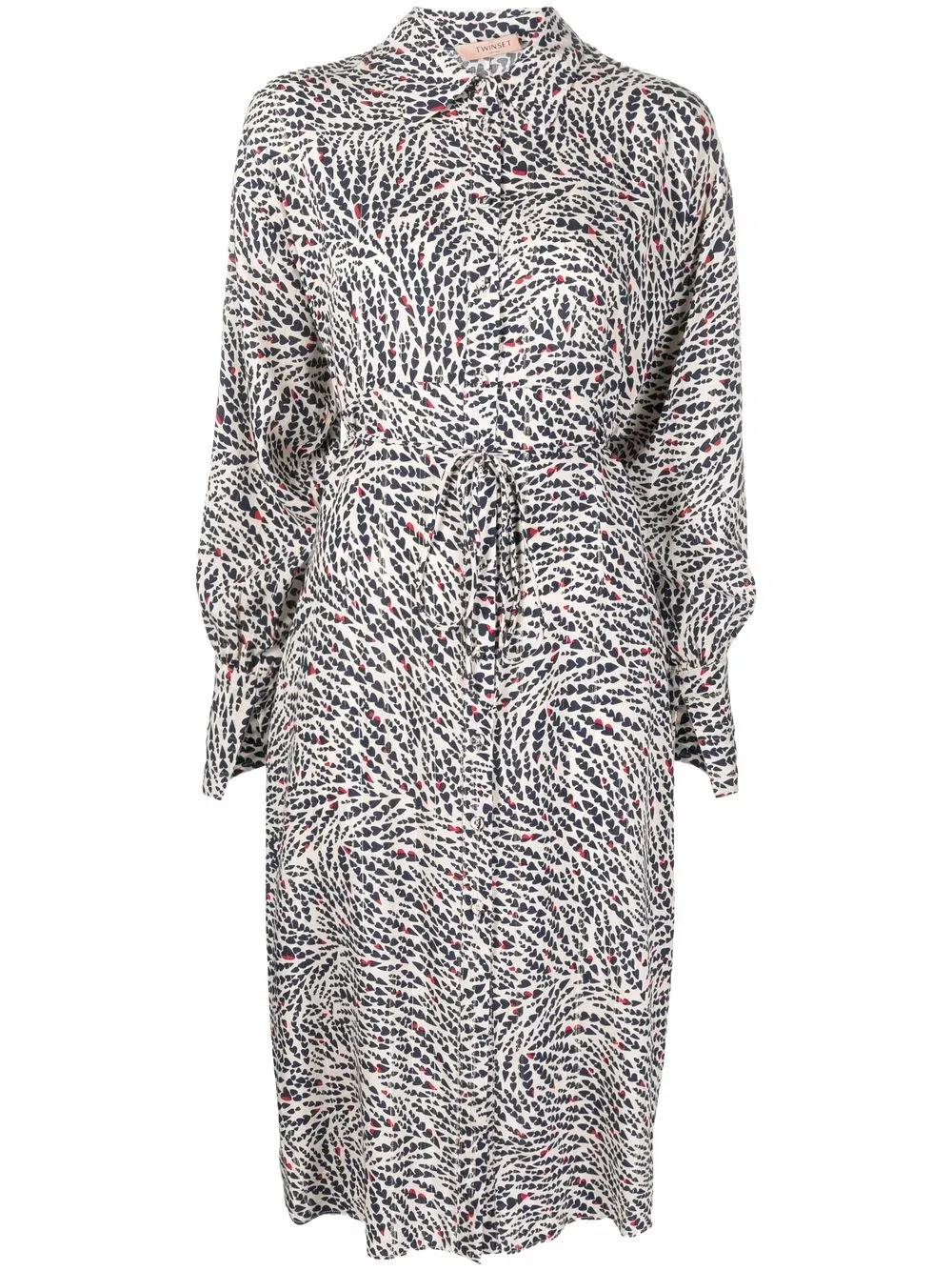 Платье-рубашка с принтом Twinset, белый
Платье-рубашка с принтом Twinset, белый