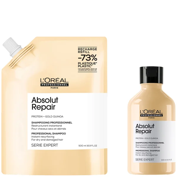 Шампунь absolut repair 300 мл и сменная упаковка 500 мл для сухих и поврежденных волос L’Oréal Professionnel
Шампунь absolut repair 300 мл и сменная упаковка 500 мл для сухих и поврежденных волос L’Oréal Professionnel