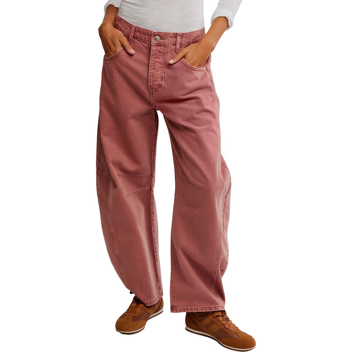 Брюки средней посадки barrel Free People, цвет sunsetter
Брюки средней посадки barrel Free People, цвет sunsetter