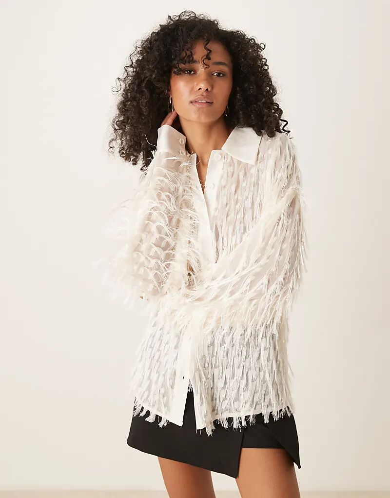 Текстурированная свободная рубашка Ghospell цвета слоновой кости
Текстурированная свободная рубашка Ghospell цвета слоновой кости