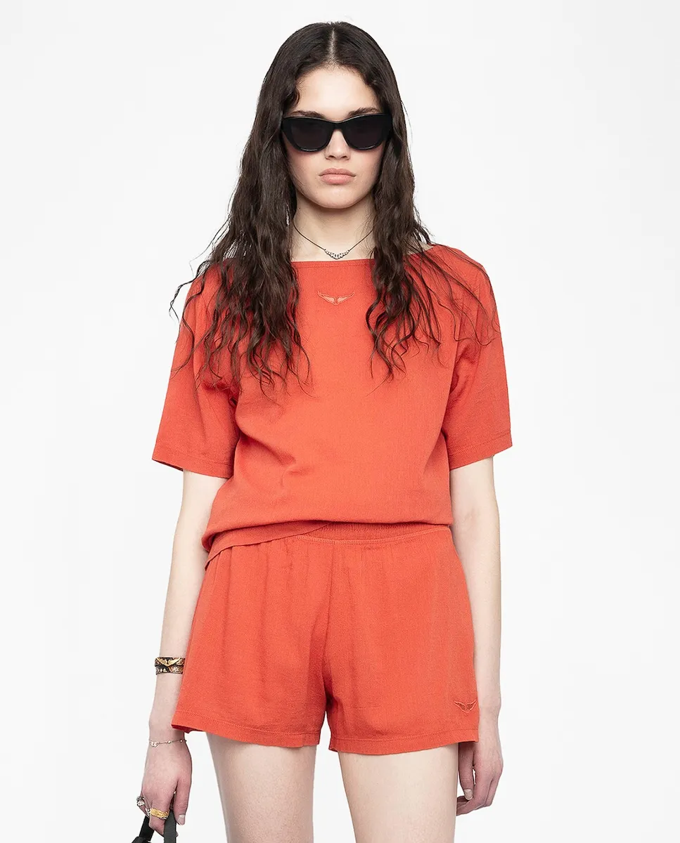 Женская футболка Ella с коротким рукавом Zadig & Voltaire, оранжевый
Женская футболка Ella с коротким рукавом Zadig & Voltaire, оранжевый