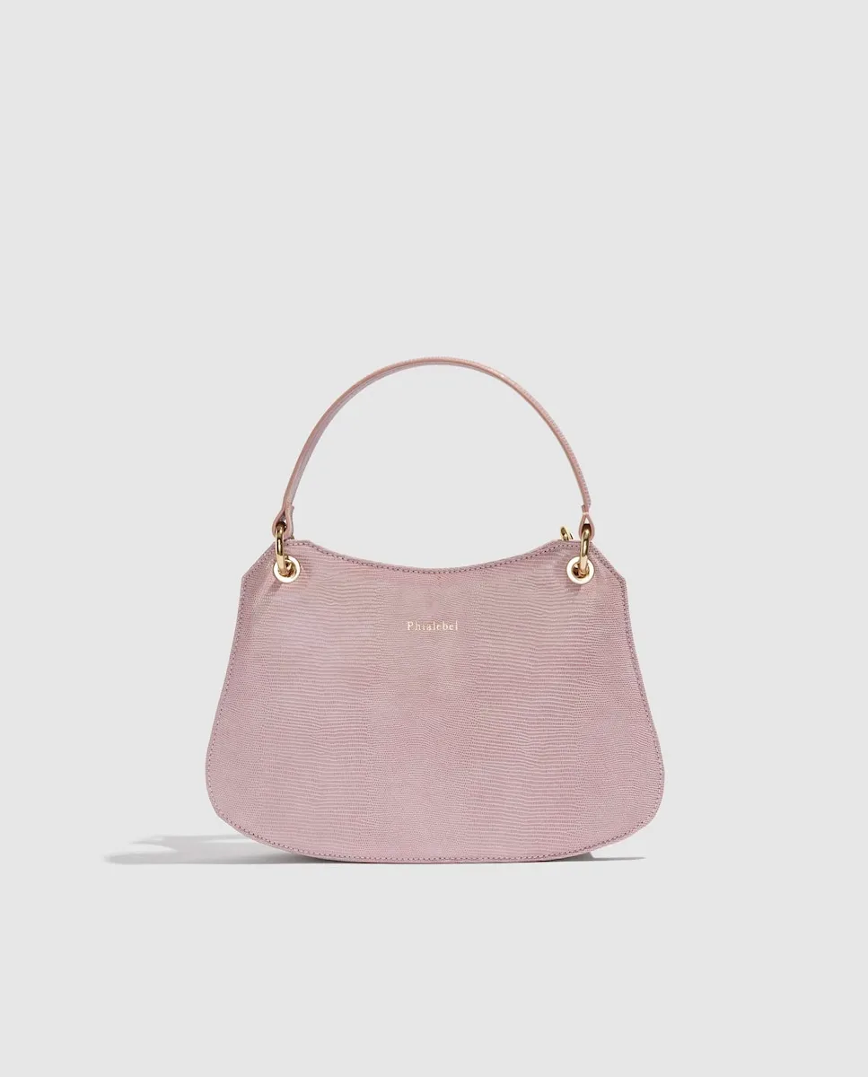 Клатч из кожи с тиснением под ящерицу Phialebel, розовый
Клатч из кожи с тиснением под ящерицу Phialebel, розовый