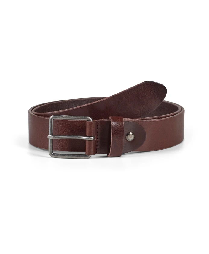 Джинсовый ремень из темной кожи Howard London, коричневый 
Джинсовый ремень из темной кожи Howard London, коричневый