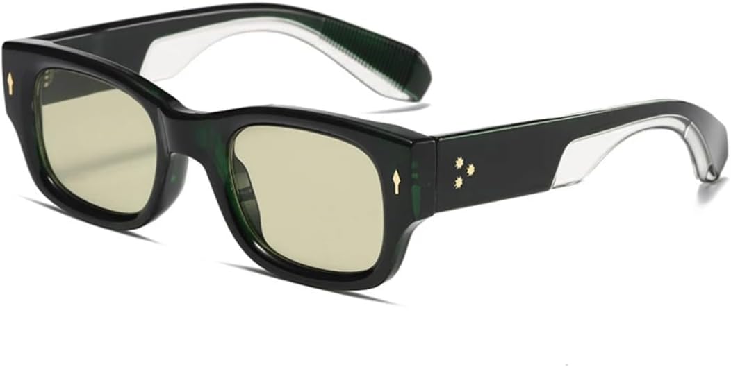 Солнцезащитные очки для мужчин и женщин - защита UV400 - широкие дужки с заклепками, панк-стиль, двухцветные, для занятий спортом на открытом воздухе и вождения DSVIGF, Dark Green Green
Солнцезащитные очки для мужчин и женщин - защита UV400 - широкие дужки с заклепками, панк-стиль, двухцветные, для занятий спортом на открытом воздухе и вождения DSVIGF, Dark Green Green