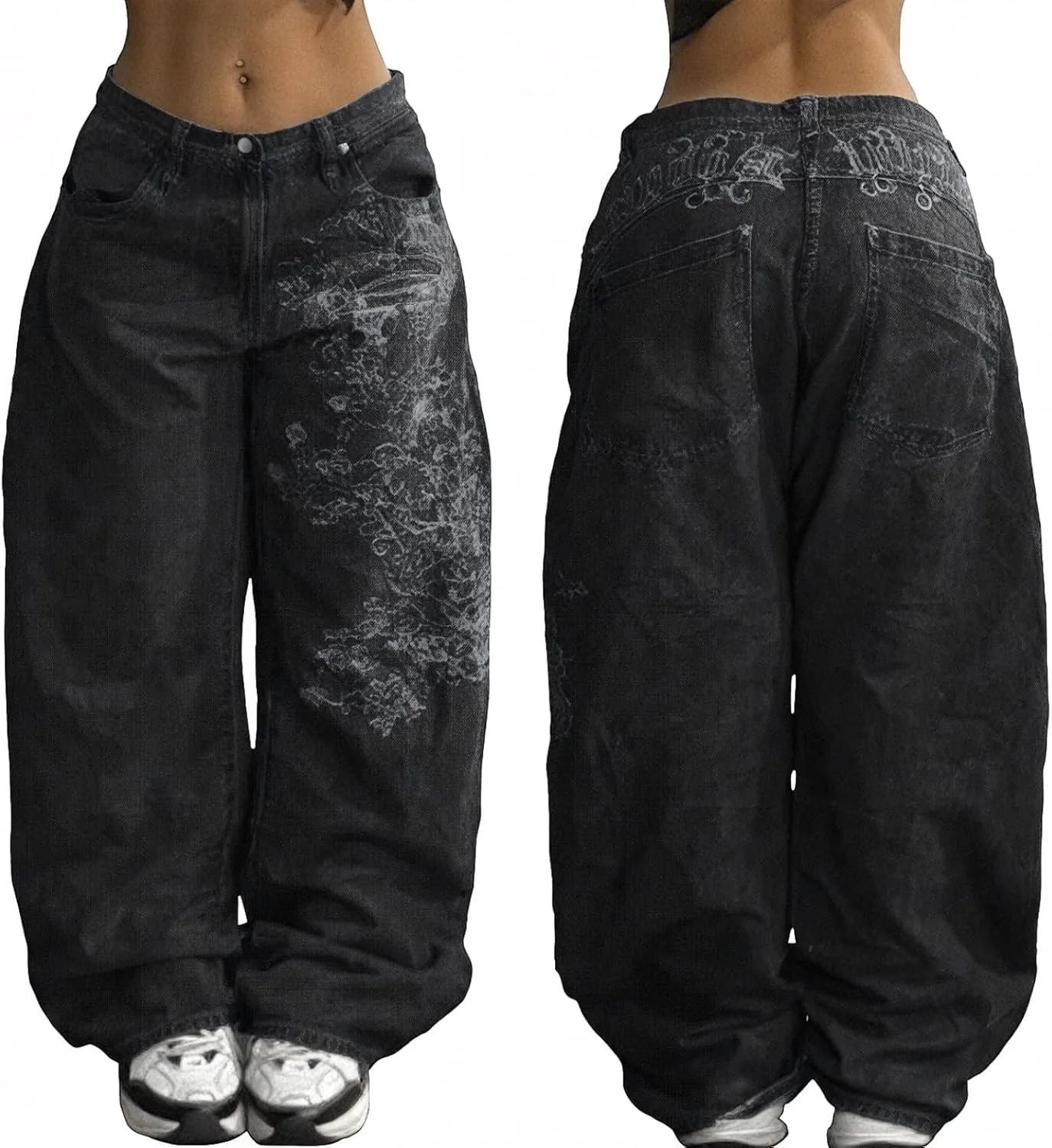 Emmiol Women Boyfriends Hip Hop 90s Vintage Baggy Jeans Loose Denim Pants Mid-Low Waist
Emmiol Women Boyfriends Hip Hop 90s Vintage Baggy Jeans Loose Denim Pants Mid-Low Waist