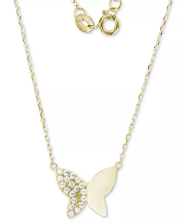 Ожерелье с подвеской в виде бабочки из кубического циркония, позолоченное серебро 14 карат, длина 16 дюймов + удлинитель 2 дюйма Macy'S, gold
Ожерелье с подвеской в виде бабочки из кубического циркония, позолоченное серебро 14 карат, длина 16 дюймов + удлинитель 2 дюйма Macy'S, gold