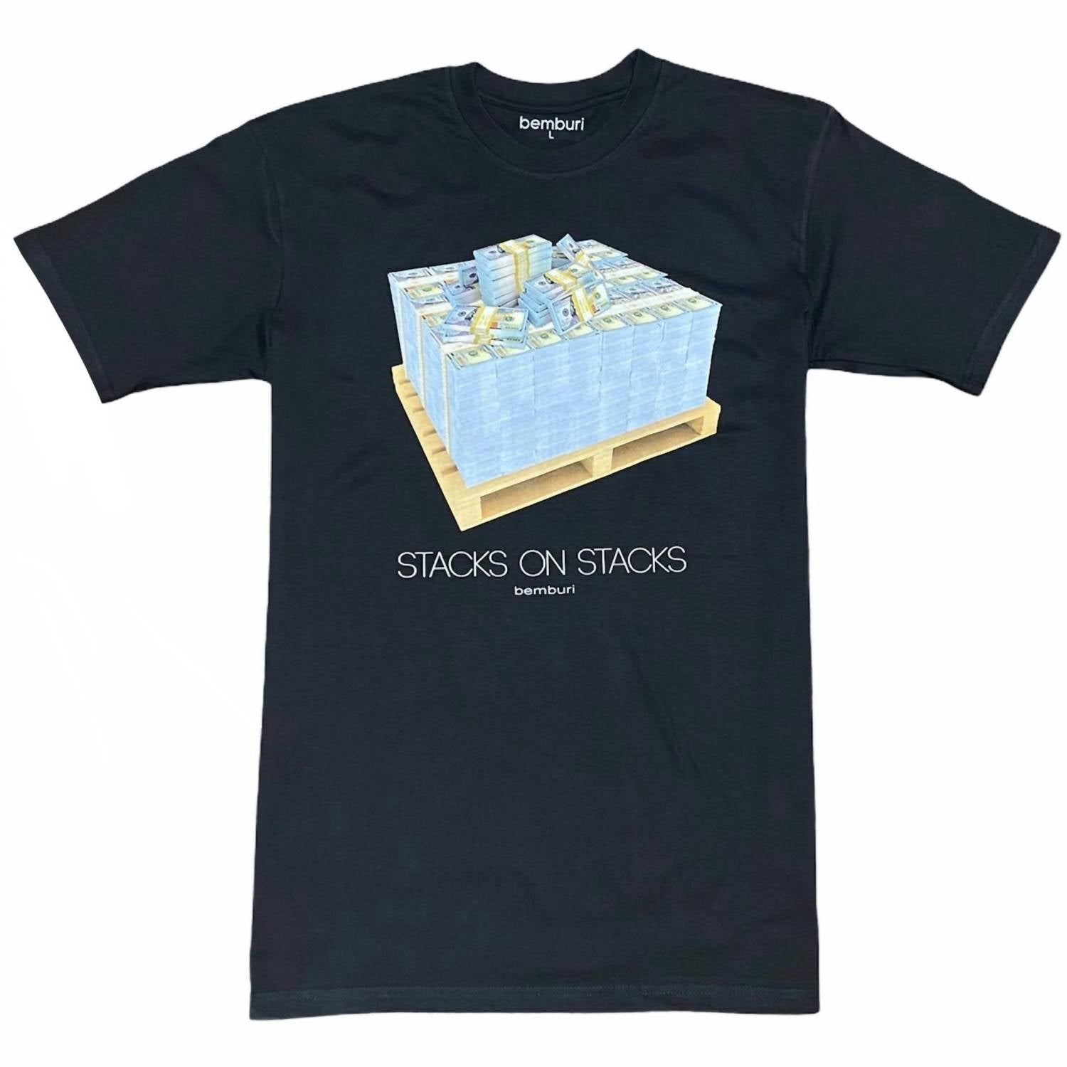 Мужская футболка Stacks On Stack черного цвета Bemburi
Мужская футболка Stacks On Stack черного цвета Bemburi