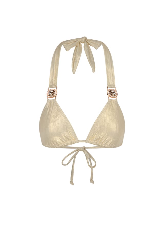 Верх бикини мерцающий с мерцающим дизайном и отделкой из камней Moda Minx, белый
Верх бикини мерцающий с мерцающим дизайном и отделкой из камней Moda Minx, белый