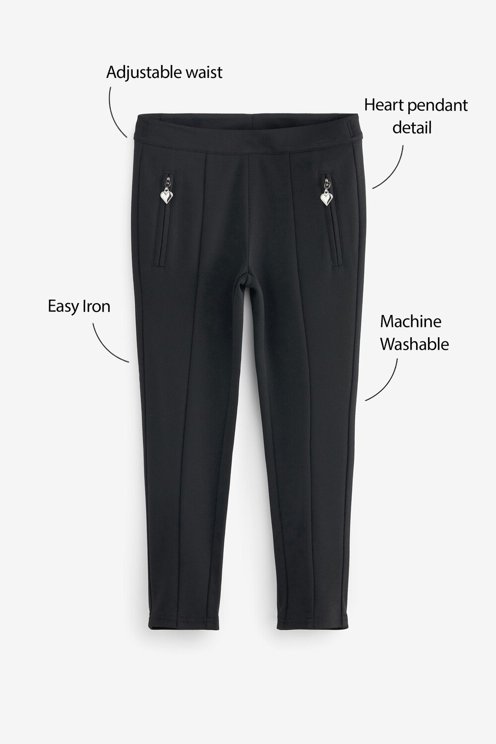 Школьные брюки для девочек из ткани понте Clarks, черный
Школьные брюки для девочек из ткани понте Clarks, черный