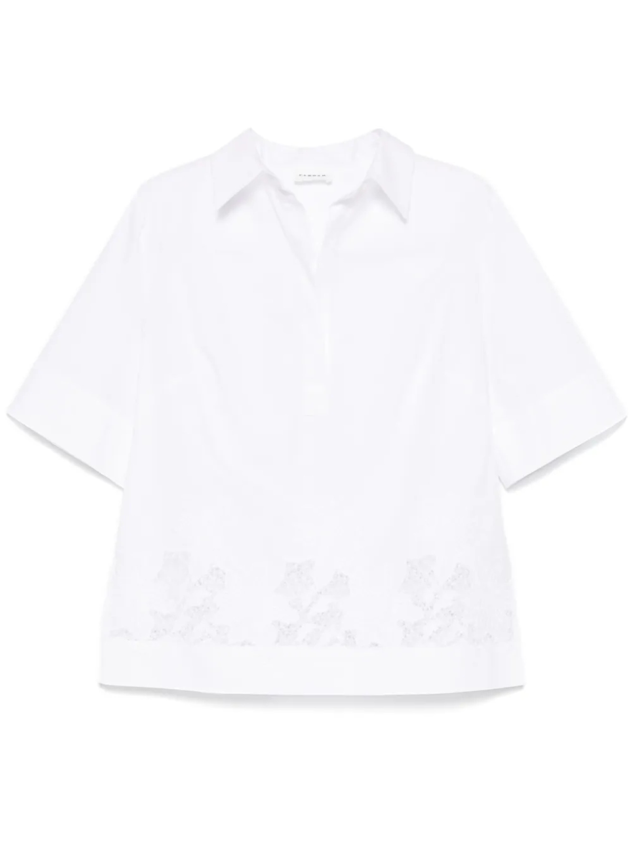 P.A.R.O.S.H. блузка с цветочной вышивкой, белый 
P.A.R.O.S.H. блузка с цветочной вышивкой, белый