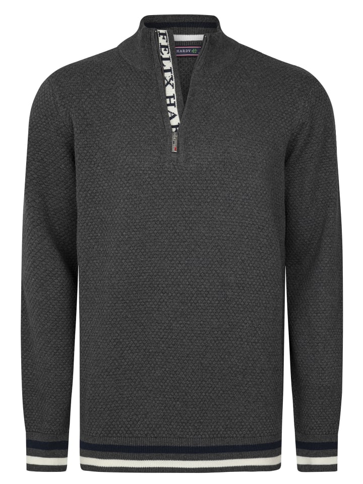 Хлопковый свитер с полумолнией антрацитового цвета Felix Hardy
Хлопковый свитер с полумолнией антрацитового цвета Felix Hardy