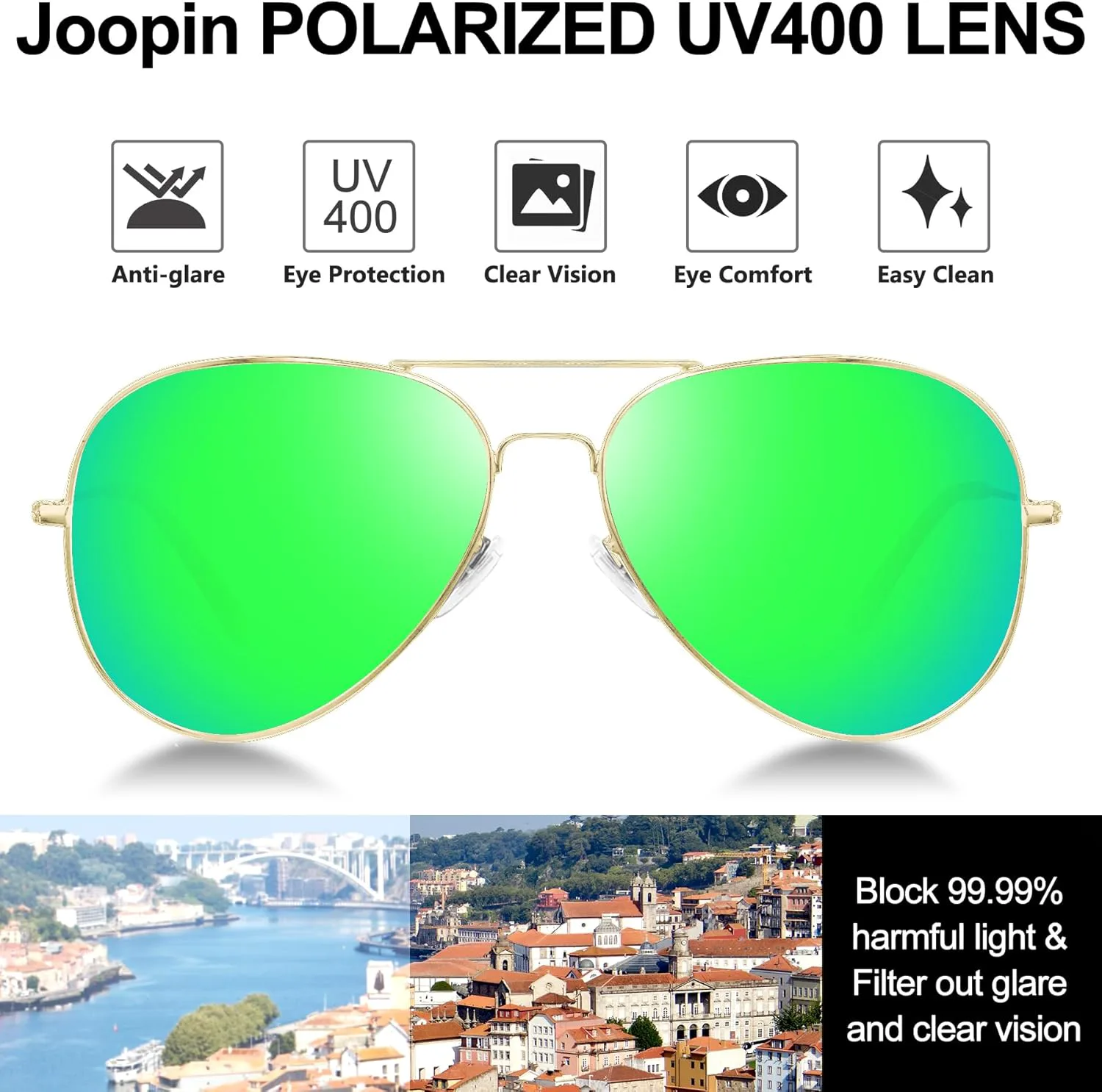 Солнцезащитные очки Joopin Bulk Trendy Aviation с поляризацией и защитой от УФ-излучения, в стиле ретро, стильные солнцезащитные очки, Green + Blue + Silver
Солнцезащитные очки Joopin Bulk Trendy Aviation с поляризацией и защитой от УФ-излучения, в стиле ретро, стильные солнцезащитные очки, Green + Blue + Silver