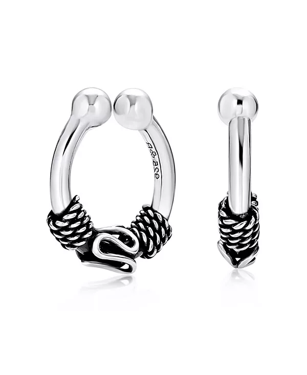 Серьга-Гвоздик в виде хряща в стиле Бали из окисленного стерлингового серебра Bling Jewelry, silver
Серьга-Гвоздик в виде хряща в стиле Бали из окисленного стерлингового серебра Bling Jewelry, silver