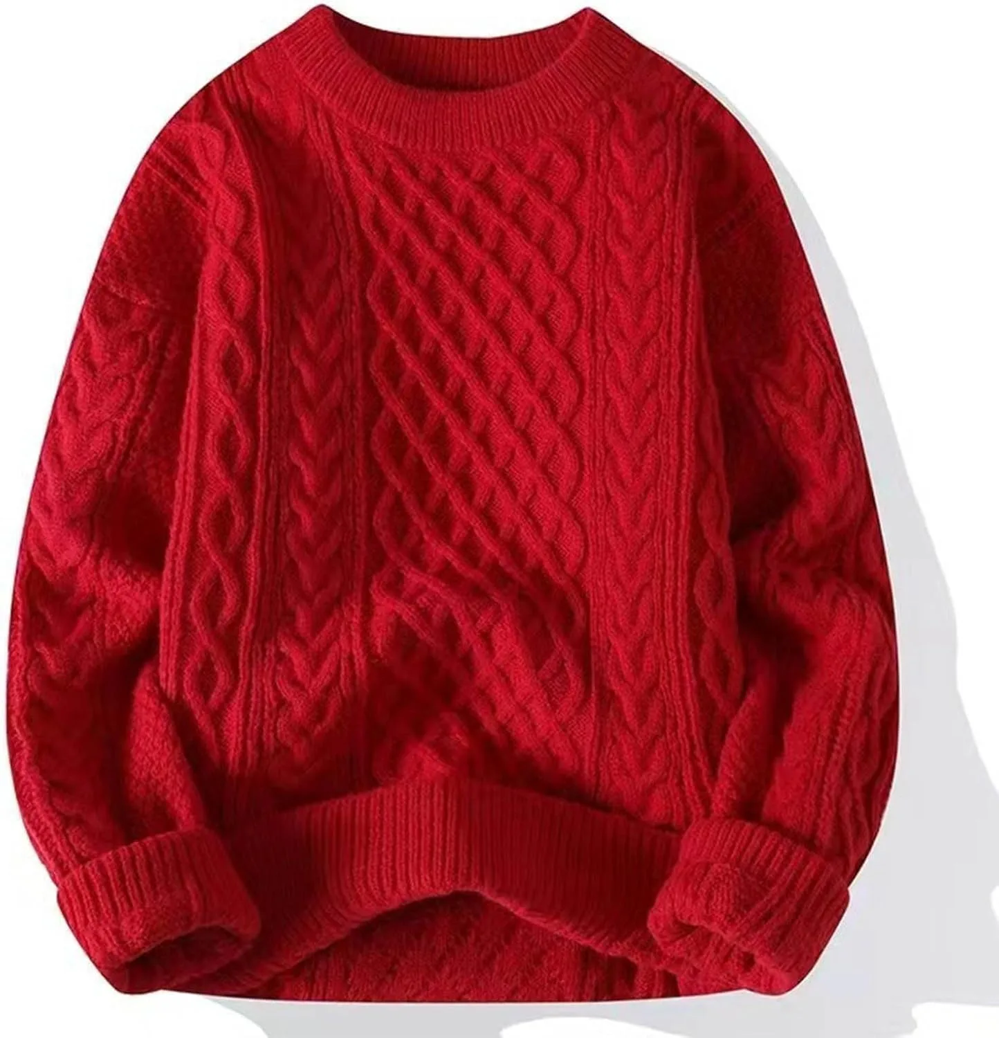 Мужской оверсайз свитер с косой вязкой
Мужской оверсайз свитер с косой вязкой