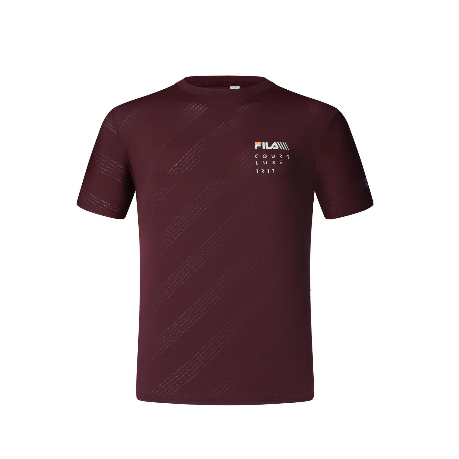 Футболка мужская с втачными рукавами винного цвета FILA
Футболка мужская с втачными рукавами винного цвета FILA