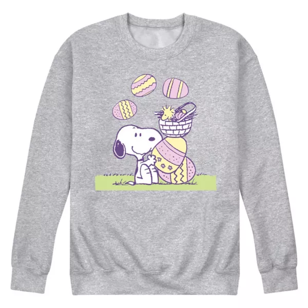 Мужская флисовая толстовка с рисунком пасхального комикса «Арахис» Licensed Character, серый 
Мужская флисовая толстовка с рисунком пасхального комикса «Арахис» Licensed Character, серый