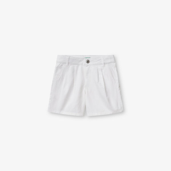 Шорты-бермуды Benetton со складками спереди, белый
Шорты-бермуды Benetton со складками спереди, белый