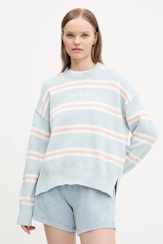 Хлопковый свитер Guess Jeans, синий
Хлопковый свитер Guess Jeans, синий