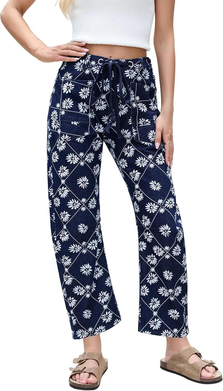 Женские джинсы Kedera с принтом, высокая талия, широкие штанины
Женские джинсы Kedera с принтом, высокая талия, широкие штанины