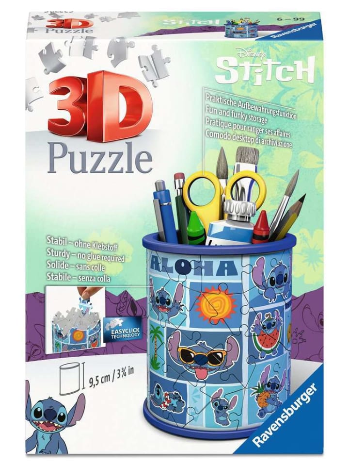 Пазл Ravensburger из 54 деталей с подставкой для ручки Disney Stitch, разных цветов
Пазл Ravensburger из 54 деталей с подставкой для ручки Disney Stitch, разных цветов