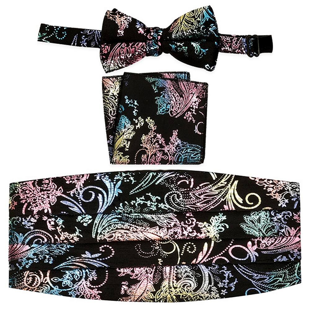 Мужской регулируемый комплект с поясом Gioberti из атласа и пейсли, цвет Black Light
Мужской регулируемый комплект с поясом Gioberti из атласа и пейсли, цвет Black Light