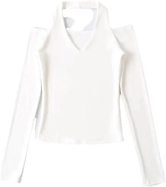 Женская футболка с V-образным вырезом и длинными рукавами
Женская футболка с V-образным вырезом и длинными рукавами