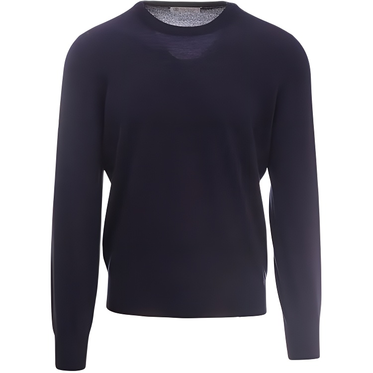 Вязаный джемпер с круглым вырезом Brunello Cucinelli, темный синий
Вязаный джемпер с круглым вырезом Brunello Cucinelli, темный синий