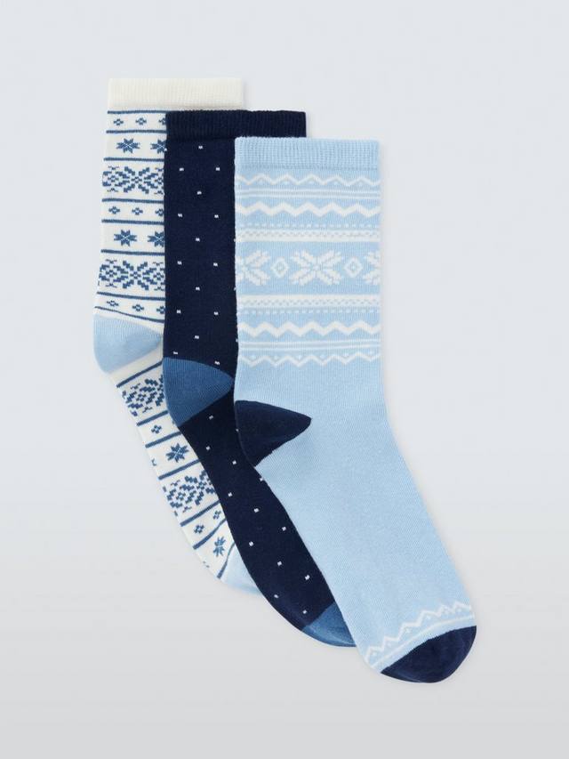 Рождественские носки Fairisle до щиколотки John Lewis, Pack of 3, Blue
Рождественские носки Fairisle до щиколотки John Lewis, Pack of 3, Blue
