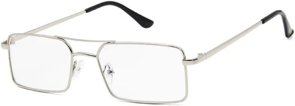 Винтажные прямоугольные солнцезащитные очки с двойной перемычкой для женщин, металлическая оправа, прозрачные линзы Ocean Clear, мужские очки UV400 UATXTAU, Silver Clear
Винтажные прямоугольные солнцезащитные очки с двойной перемычкой для женщин, металлическая оправа, прозрачные линзы Ocean Clear, мужские очки UV400 UATXTAU, Silver Clear