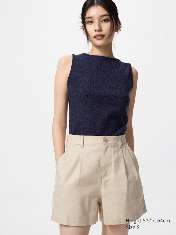 Футболка без рукавов с присборенным вырезом-лодочкой Uniqlo, синий
Футболка без рукавов с присборенным вырезом-лодочкой Uniqlo, синий