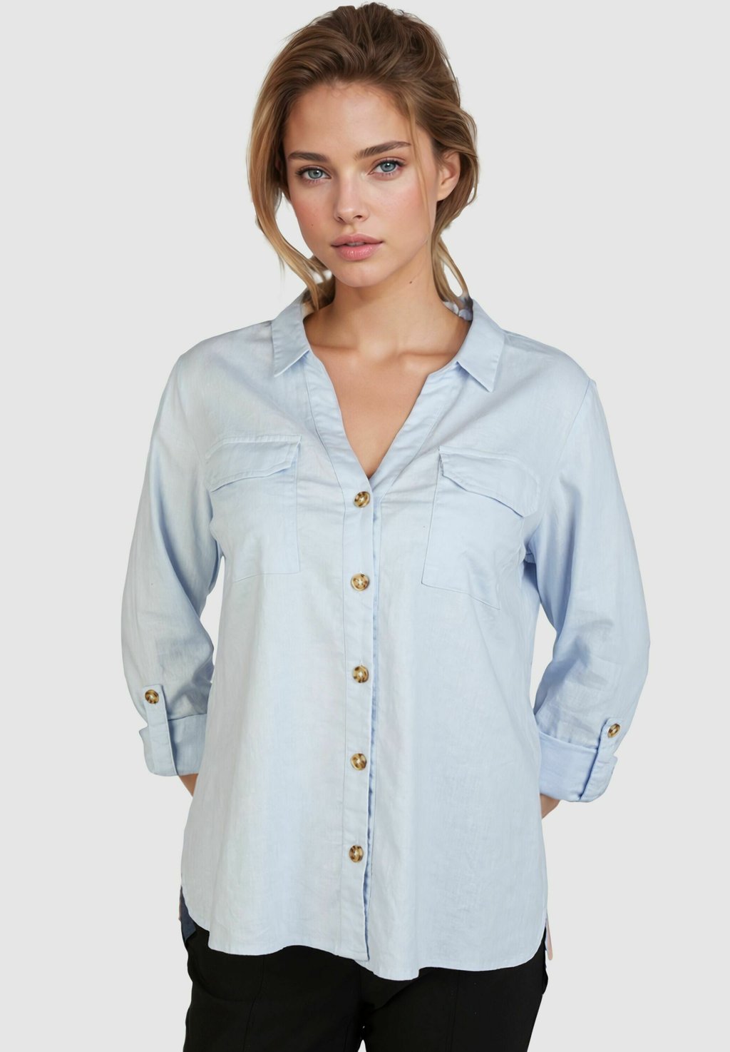 Блузка на пуговицах Navigazione, светло-голубой
Блузка на пуговицах Navigazione, светло-голубой