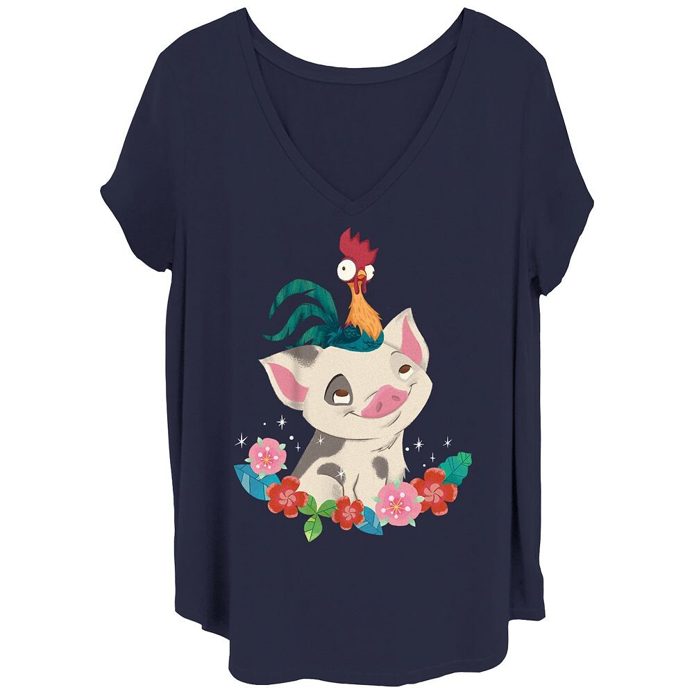 Футболка больших размеров Disney's Moana Juniors с рисунком Heihei и Pua Licensed Character, темно-синий
Футболка больших размеров Disney's Moana Juniors с рисунком Heihei и Pua Licensed Character, темно-синий