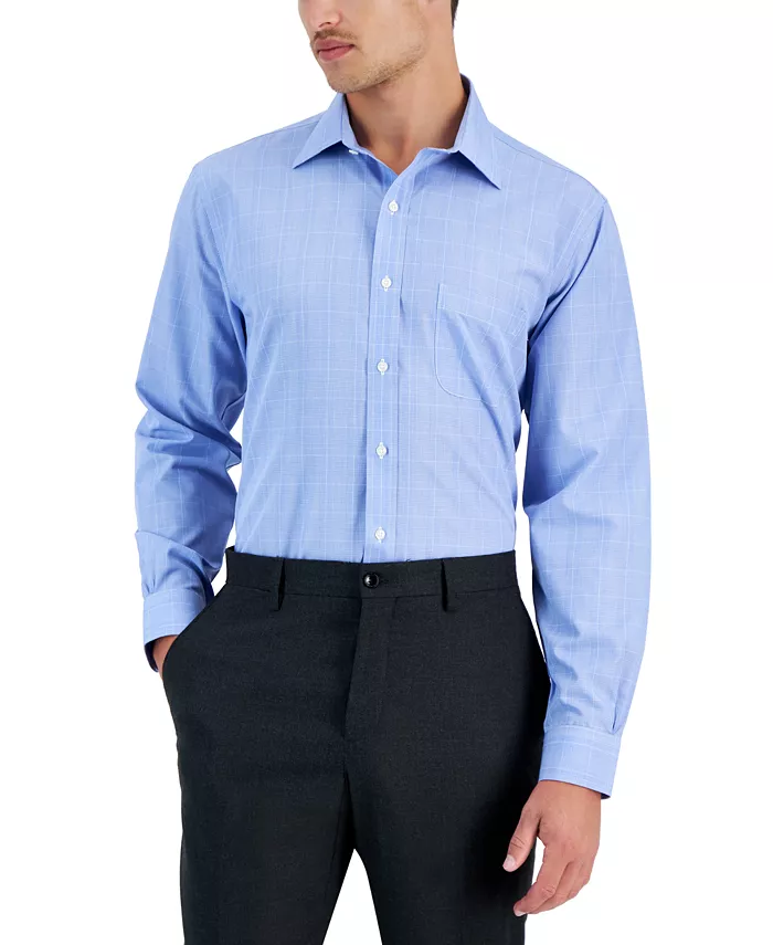 Мужская классическая рубашка с прямым кроем, не требующая глажки, с отложным воротником и узором "гленчек" из поплина Brooks Brothers, синий
Мужская классическая рубашка с прямым кроем, не требующая глажки, с отложным воротником и узором "гленчек" из поплина Brooks Brothers, синий