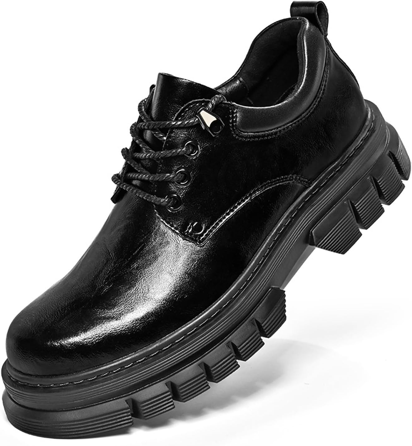Мужские кожаные оксфорды с массивной подошвой, классический круглый носок, протекторная подошва, противоскользящие деловые и туфли, удобные для прогулок и вождения, повседневные шнурованные туфли Nelsbrex, черный
Мужские кожаные оксфорды с массивной подошвой, классический круглый носок, протекторная подошва, противоскользящие деловые и туфли, удобные для прогулок и вождения, повседневные шнурованные туфли Nelsbrex, черный