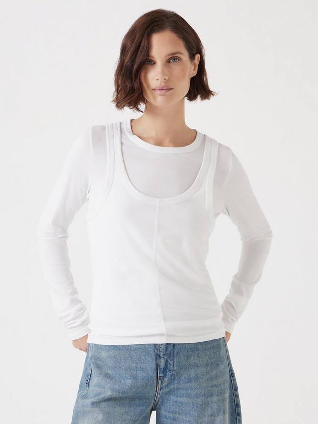 Двухслойный топ с длинным рукавом HUSH, белый
Двухслойный топ с длинным рукавом HUSH, белый