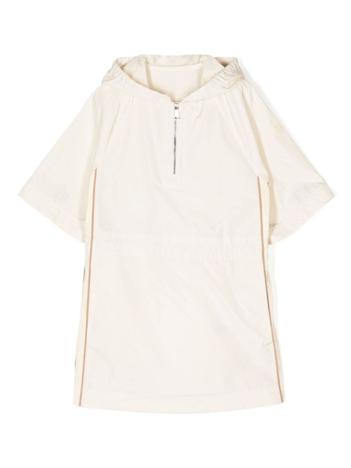 Moncler Enfant платье с короткими рукавами и капюшоном, нейтральный цвет 
Moncler Enfant платье с короткими рукавами и капюшоном, нейтральный цвет