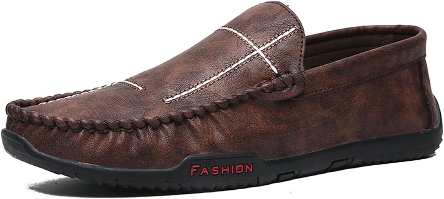 Мужские повседневные кожаные туфли с мягкой подошвой без шнурков, лоферы на плоской подошве с округлым носком, стильные, удобные, нескользящие, прогулок и повседневной носки Kctrfsj, коричневый
Мужские повседневные кожаные туфли с мягкой подошвой без шнурков, лоферы на плоской подошве с округлым носком, стильные, удобные, нескользящие, прогулок и повседневной носки Kctrfsj, коричневый
