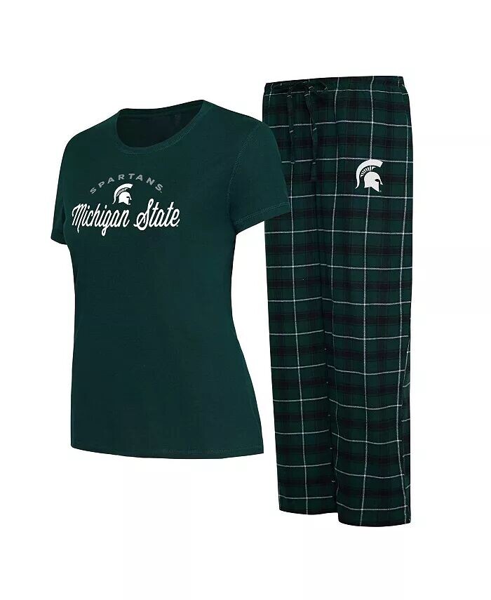 Женская зелено-черная футболка Michigan State Spartans Arctic и фланелевые брюки для сна Concepts Sport, зеленый
Женская зелено-черная футболка Michigan State Spartans Arctic и фланелевые брюки для сна Concepts Sport, зеленый