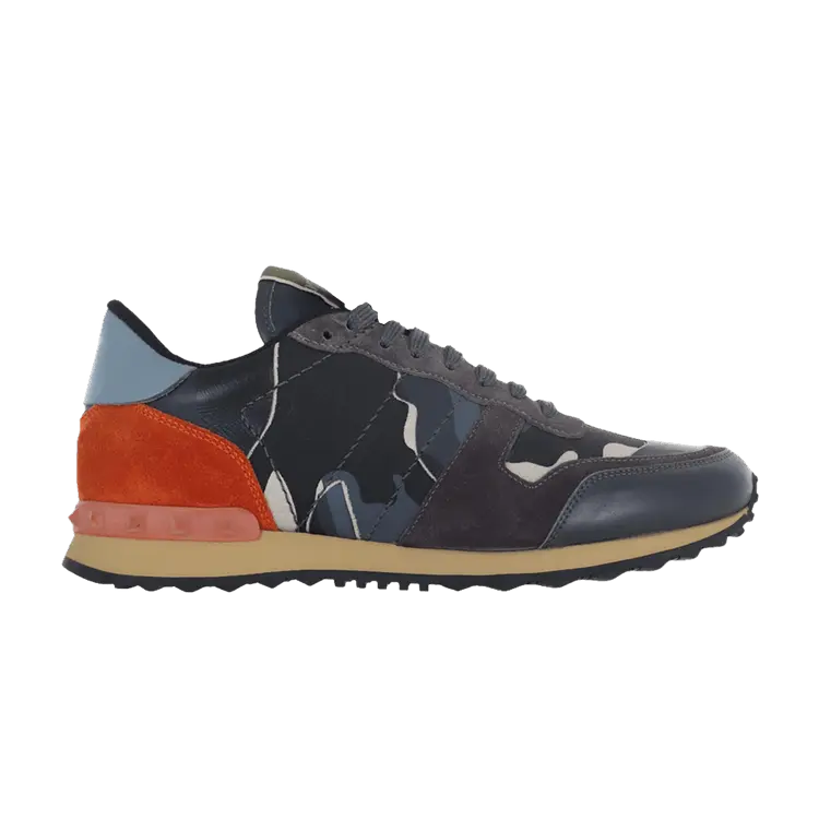 Кроссовки Valentino Rockrunner Light Grey Orange Camo, серый 
Кроссовки Valentino Rockrunner Light Grey Orange Camo, серый
